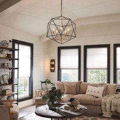 Lampa wisząca Astrid - 5 źródeł światła - Matowy brąz, złoty HK-ASTRID-5P