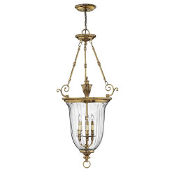 Duża lampa wisząca Cambridge - 3 źródła światła - Oksydowany mosiądz HK-CAMBRIDGE-P-L