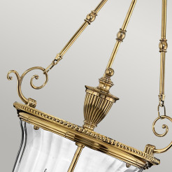 Duża lampa wisząca Cambridge - 3 źródła światła - Oksydowany mosiądz HK-CAMBRIDGE-P-L
