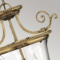 Mała lampa wisząca Cambridge - 3 źródła światła - Oksydowany mosiądz HK-CAMBRIDGE-P-S