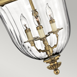 Mała lampa wisząca Cambridge - 3 źródła światła - Oksydowany mosiądz HK-CAMBRIDGE-P-S