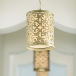 Mała lampa wisząca Carabel - 1 źródło światła - Szampański HK-CARABEL-P-A