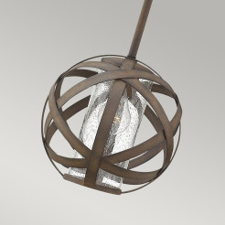 Lampa wisząca Carson - 1 źródło światła - Vintage żelazo HK-CARSON-P