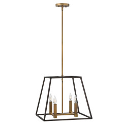 Lampa wisząca Fulton - 4 źródła światła - Brązowy, mosiądz HK-FULTON-4P