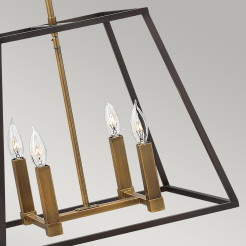Lampa wisząca Fulton - 4 źródła światła - Brązowy, mosiądz HK-FULTON-4P