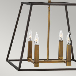 Lampa wisząca Fulton - 4 źródła światła - Brązowy, mosiądz HK-FULTON-4P