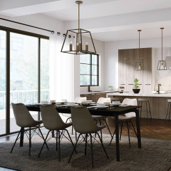 Lampa wisząca Fulton - 4 źródła światła - Brązowy, mosiądz HK-FULTON-4P