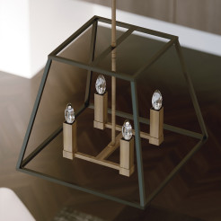 Lampa wisząca Fulton - 4 źródła światła - Brązowy, mosiądz HK-FULTON-4P