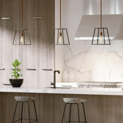 Lampa wisząca Fulton - 1 źródło światła - Brązowy, mosiądz HK-FULTON-P