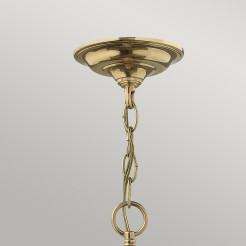 Duża lampa wisząca Gentry - 6 źródeł światła - Polerowany mosiądz HK-GENTRY-P-L-PB