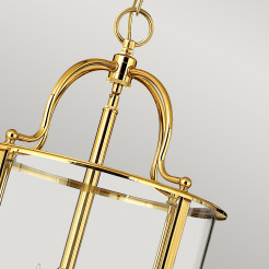 Duża lampa wisząca Gentry - 6 źródeł światła - Polerowany mosiądz HK-GENTRY-P-L-PB