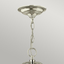 Duża lampa wisząca Gentry - 6 źródeł światła - Polerowany nikiel HK-GENTRY-P-L-PN