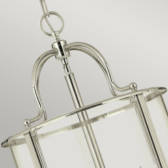 Duża lampa wisząca Gentry - 6 źródeł światła - Polerowany nikiel HK-GENTRY-P-L-PN
