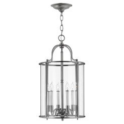 Duża lampa wisząca Gentry - 6 źródeł światła - Pewter HK-GENTRY-P-L-PW