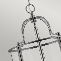 Duża lampa wisząca Gentry - 6 źródeł światła - Pewter HK-GENTRY-P-L-PW