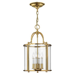 Średnia lampa wisząca Gentry - 4 źródła światła - Polerowany mosiądz HK-GENTRY-P-M-PB