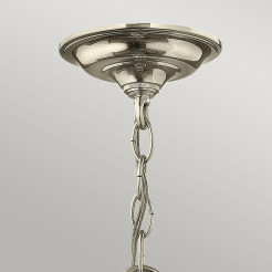 Średnia lampa wisząca Gentry - 4 źródła światła - Polerowany nikiel HK-GENTRY-P-M-PN