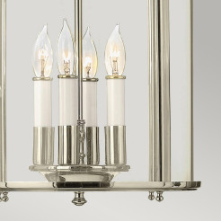 Średnia lampa wisząca Gentry - 4 źródła światła - Polerowany nikiel HK-GENTRY-P-M-PN