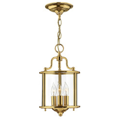 Mała lampa wisząca Gentry - 3 źródła światła - Polerowany mosiądz HK-GENTRY-P-S-PB