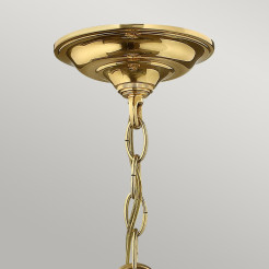 Mała lampa wisząca Gentry - 3 źródła światła - Polerowany mosiądz HK-GENTRY-P-S-PB