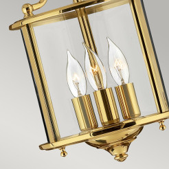 Mała lampa wisząca Gentry - 3 źródła światła - Polerowany mosiądz HK-GENTRY-P-S-PB