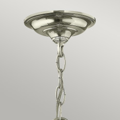 Mała lampa wisząca Gentry - 3 źródła światła - Polerowany nikiel HK-GENTRY-P-S-PN