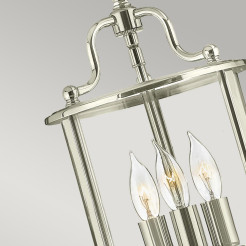 Mała lampa wisząca Gentry - 3 źródła światła - Polerowany nikiel HK-GENTRY-P-S-PN