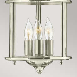 Mała lampa wisząca Gentry - 3 źródła światła - Polerowany nikiel HK-GENTRY-P-S-PN