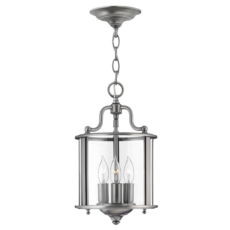 Mała lampa wisząca Gentry - 3 źródła światła - Pewter HK-GENTRY-P-S-PW