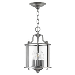 Mała lampa wisząca Gentry - 3 źródła światła - Pewter HK-GENTRY-P-S-PW
