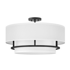 Lampa wisząca / Półplafon Graham - 4 źródła światła - Czarny HK-GRAHAM-L-BK