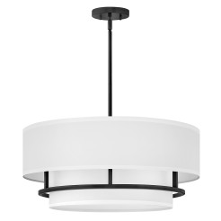 Lampa wisząca / Półplafon Graham - 4 źródła światła - Czarny HK-GRAHAM-L-BK