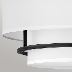 Lampa wisząca / Półplafon Graham - 4 źródła światła - Czarny HK-GRAHAM-L-BK