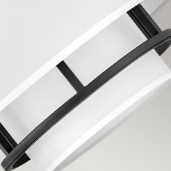 Lampa wisząca / Półplafon Graham - 3 źródła światła - Czarny HK-GRAHAM-M-BK