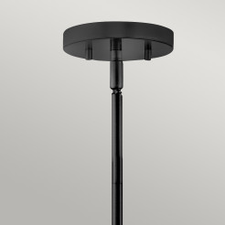Lampa wisząca / Półplafon Graham - 3 źródła światła - Czarny HK-GRAHAM-M-BK