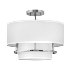 Lampa wisząca / Półplafon Graham - 3 źródła światła - Polerowany nikiel HK-GRAHAM-M-PN