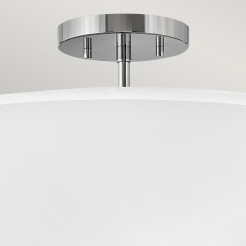 Lampa wisząca / Półplafon Graham - 3 źródła światła - Polerowany nikiel HK-GRAHAM-M-PN