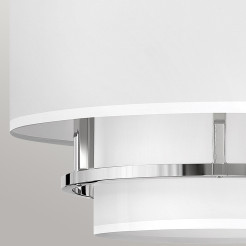 Lampa wisząca / Półplafon Graham - 3 źródła światła - Polerowany nikiel HK-GRAHAM-M-PN