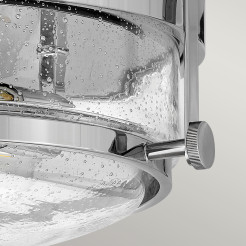 Plafon Harper - 3 źródła światła - Polerowany chrom - Przezroczysty klosz HK-HARPER-F-CM-CS