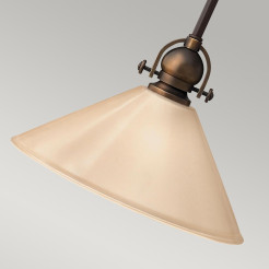 Mała lampa wisząca Mayflower - 1 źródło światła - Postarzany brąz - Wersja B HK-MAYFLOWER-P-B
