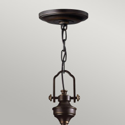 Lampa wisząca Mayflower - 3 źródła światła - Postarzany brąz HK-MAYFLOWER-P-C