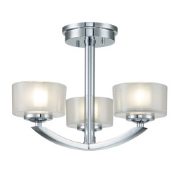 Półplafon Meridian - 3 źródła światła - Polerowany chrom HK-MERIDIAN-SF-BATH-PC