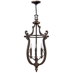 Lampa wisząca Plymouth - 4 źródła światła - Postarzany brąz HK-PLYMOUTH4-P