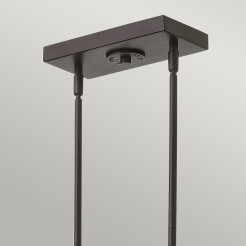 Lampa wyspowa Rigby - 3 źródła światła - Brązowy, mosiądz HK-RIGBY-ISLE-KZ