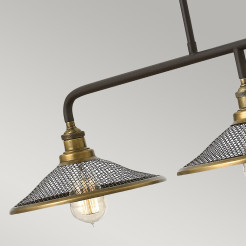 Lampa wyspowa Rigby - 3 źródła światła - Brązowy, mosiądz HK-RIGBY-ISLE-KZ