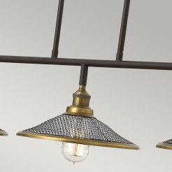 Lampa wyspowa Rigby - 3 źródła światła - Brązowy, mosiądz HK-RIGBY-ISLE-KZ
