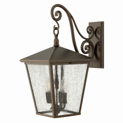 Duża latarnia naścienna Trellis - 4 źródła światła - Brązowy HK-TRELLIS2-L