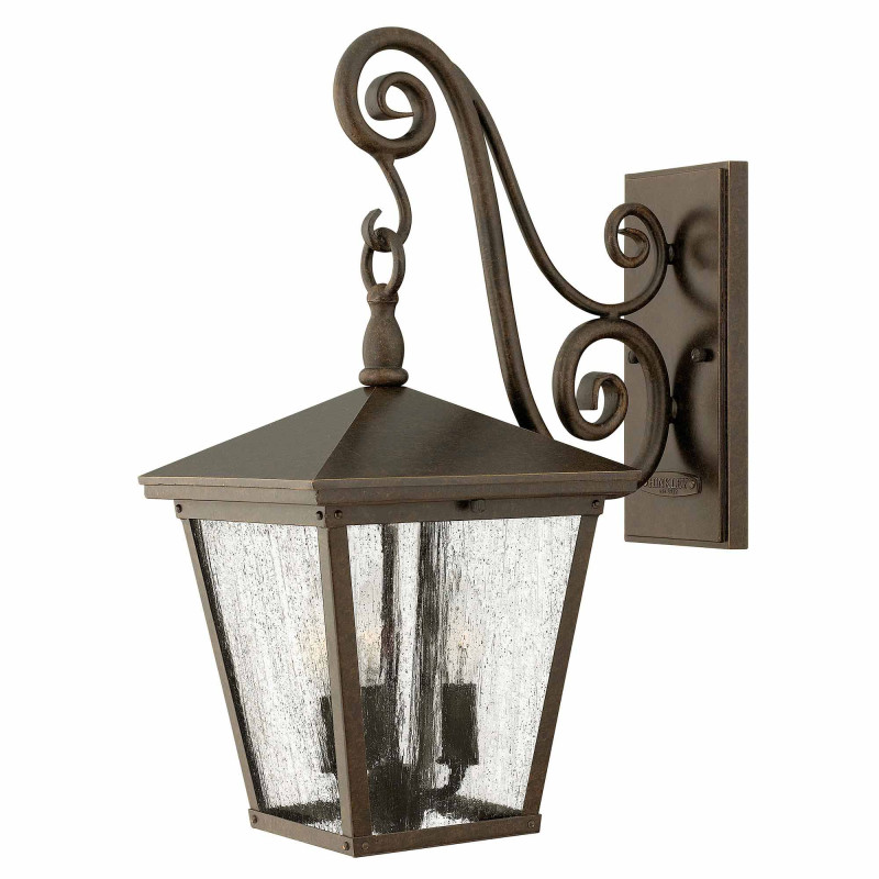 Średnia latarnia naścienna Trellis - 3 źródła światła - Brązowy HK-TRELLIS2-M