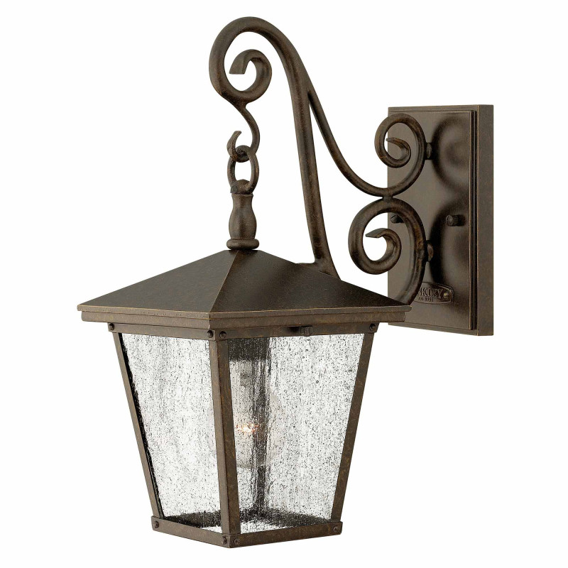 Mała latarnia naścienna Trellis - 1 źródło światła - Brązowy HK-TRELLIS2-S
