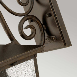 Mała latarnia naścienna Trellis - 1 źródło światła - Brązowy HK-TRELLIS2-S